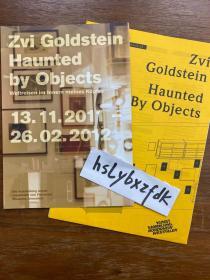 Zvi Goldstein 罗马尼亚裔 以色列艺术家，观念艺术家haunted by objects展览宣传折页，共2份。Zvi Goldstein的作品就开始将当代艺术实践固定在非西方的环境中，以对小亚细亚及中东与非洲的丰富的、前现代化的传统的细致调查为基础。