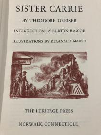 1967 Heritage Press: Sister Carrie《嘉莉妹妹》 Theodore Dreiser 西奥多德莱塞 代表作 heritage press