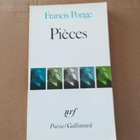 Francis Ponge : Pièces 弗朗西斯·蓬热《诗篇》法语原版