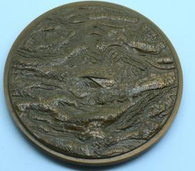 法国 大铜章 1967年 直径7.8厘米 266克 原盒老版钱币收藏