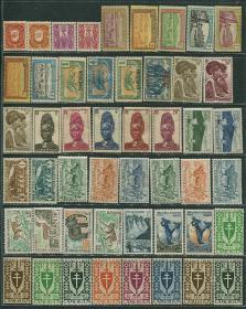 法属喀麦隆早期邮票新一组49枚