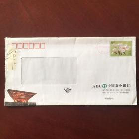 2010年实寄封，印有中国邮政80分白玉兰图案