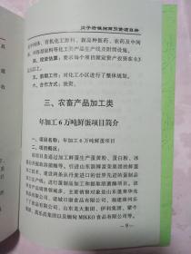 贝子府镇招商引资项目册