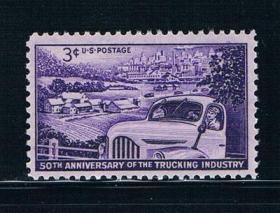 美国1953年 卡车工业50年 汽车1全新 雕刻版