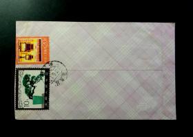 【星星藏苑】1981年贴T61盆景邮票（10分）黑龙江实寄日本封一枚