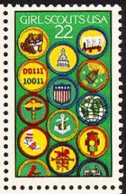 美国1987 女童军徽章1全新