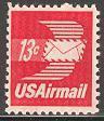 美国 1973 航空信件邮票1全新 雕刻版