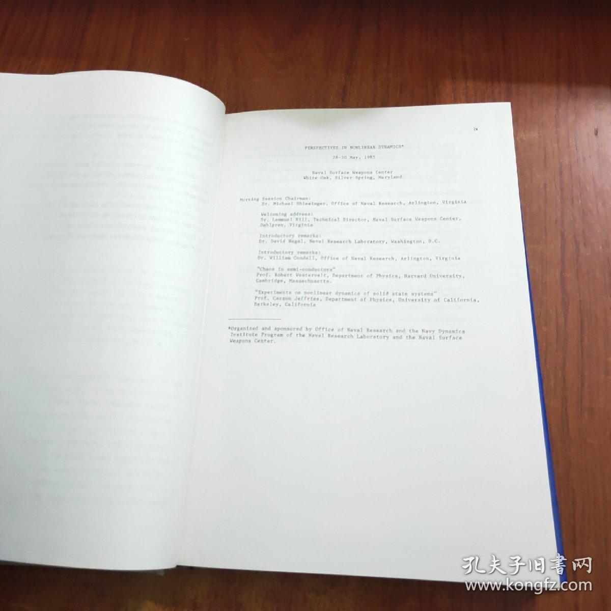 PERSPECTIVES IN NONLINEAR DYNAMICS