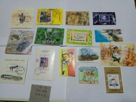 外国邮票   小型张 15张盖销如图【一】