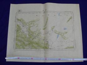 地图   甘州    58:46cm   品好    大日本帝国陆地测量部编     比例尺   一百万：1   1904年出版