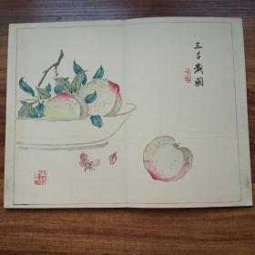 【191104】  明治27年（1894年）  木版彩色套印画谱    《丹青一斑》5册一套全       全图本 经折装    白纸大开精刻    芸艸堂（艺草堂 ）木板画册   花鸟，山水等      模仿芥子园画谱     全图精美