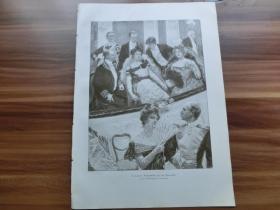 【现货 包邮】1897平版印刷画《时髦的大城市》（momentbilder aus der grossstadt）41*29厘米  (602738）