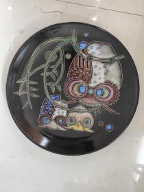 博山陶瓷，立粉大盘一个，大师作品