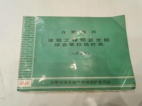 合肥地区建筑工程预算定额综合单位估价表（工料分析）