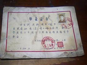 毕业证书 1965年