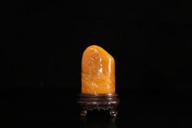 旧藏 田黄石雕人物故事纹印章