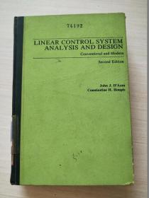 线性控制系统分析与设计（传统的和现代的）第2版 【英文，馆藏，精装】