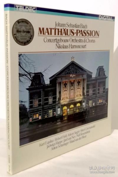 发烧级收藏 黑胶唱片 巴赫 J.S.BACH:MATTHÄUS-PASSION【马太受难曲 Concertgebouw Orchestra&Chorus Nikolaus Harnoncourt】（原装一盒三张 1985年德国出版 大33转）