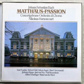 发烧级收藏 黑胶唱片 巴赫 J.S.BACH:MATTHÄUS-PASSION【马太受难曲 Concertgebouw Orchestra&Chorus Nikolaus Harnoncourt】（原装一盒三张 1985年德国出版 大33转）