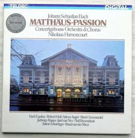 发烧级收藏 黑胶唱片 巴赫 J.S.BACH:MATTHÄUS-PASSION【马太受难曲 Concertgebouw Orchestra&Chorus Nikolaus Harnoncourt】（原装一盒三张 1985年德国出版 大33转）