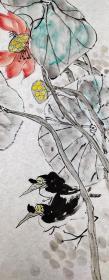 长安画派代表性画家，西安中国画院副院长【江文湛】花鸟四条屏
