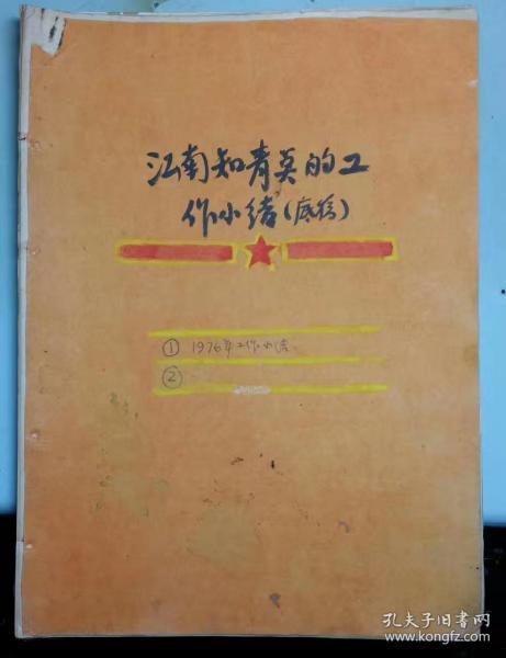 珍稀知青史料:一名长沙知青的史料(含工作总结、备课、奖状、代表证、通知书、知青点画作等)