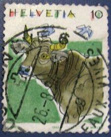 神牛--瑞士邮票 --早期外国邮票甩卖--实拍--包真