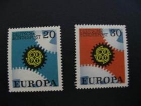 德国 1967 欧罗巴 齿轮 2全新