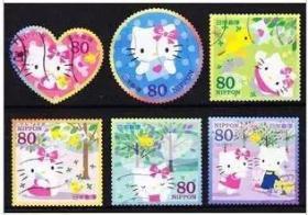 日本信销邮票-问候祝贺G32-卡通邮票hellokitty 凯蒂猫 6全 80元