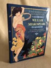 The Songs And Sonnets Of Willian Shakespeare  （精装厚册大16开，1987年版，有12幅彩色插图，适合收藏）