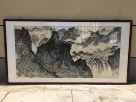 江苏省著名画家 张尔宾 四尺整张 山水