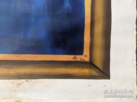 当代著名艺术家刘宇一布面大幅油画一幅
