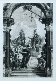 “提埃波罗 Tiepolo”名画1888年意大利艺术珍品系列《安东尼与克丽欧佩特拉的晤面》—意大利威尼斯画派画家“乔瓦尼·巴蒂斯塔·提埃波罗(Giovanni Battista Tiepolo，1696–1770年)”作品 