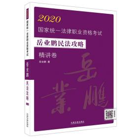 司法考试20202020国家统一法律职业资格考试岳业鹏民法攻略·精讲卷