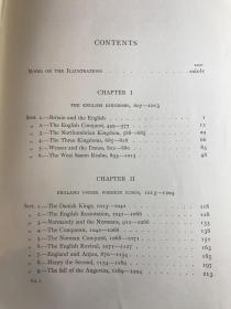 1903年英文古董书  A Short History of the English People  四卷全 内含大量黑白插图及彩色插图