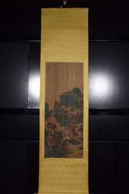 旧藏 “文征明”《松山积翠》绢本立轴