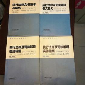 执行法律实务丛书《执行法律及司法解释疑难释解、执行法律及司法解释条文释义、执行法律文书范本与制作、执行法律及司法解释实务指南》4本合售