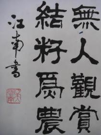 （著名书画家）吴江南书法（原作，写本）2幅：黄萼裳裳……姿容清丽……（吴江南个人书法展作品）