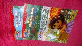 Dora Saves the Enchanted Forest、It's sharing Day 、Dora at the carnival(3本合售)