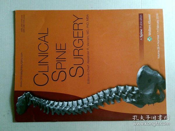 CLINICAL SPINE SURGERY 2016年2月 临床脊柱外科医学杂志