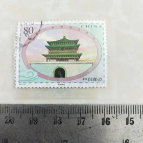 中国邮政:2003--6（2-1)T中国--伊朗联合发行--西安钟楼80分 (信销邮票)