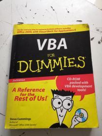 VBA FOR DUMMIES   书脊破损 不影响阅读 无盘