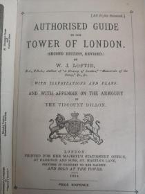 Authorised Guide Tower of London。伦敦塔（伦敦塔类建筑）指南 孔网孤本