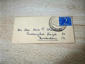 1952年贴荷兰邮票实寄封