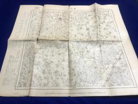《通江口》地图 大日本帝国陆地测量部编 1932年出版　满洲十万分一图奉天15号 46:58cm 十万比一