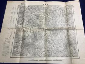 《大甸子》地图 大日本帝国陆地测量部编 大同元年出版　满洲十万分一图奉天15号 46:58cm 十万比一