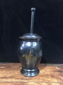 实物拍摄纯铜捣药罐