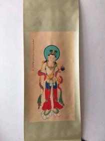 宣纸手绘字画 张大千款佛教人物图 手绘之作 实物拍摄