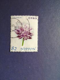 外国邮票 日本邮票  花卉
（信销票)