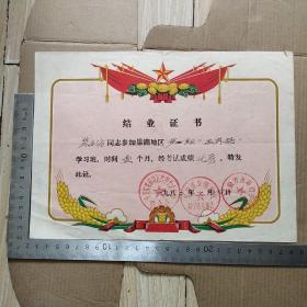 结业证书（1982年）